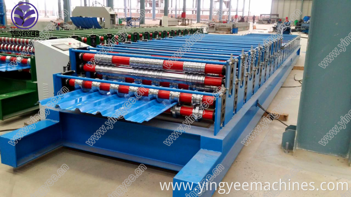 Common double layer roof sheet roll forming machine two profile can do in one roll forming machine